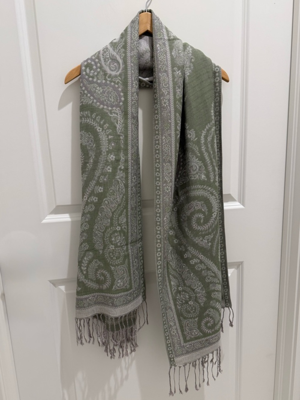 Green Paisley Scarf or Wrap NWOT
